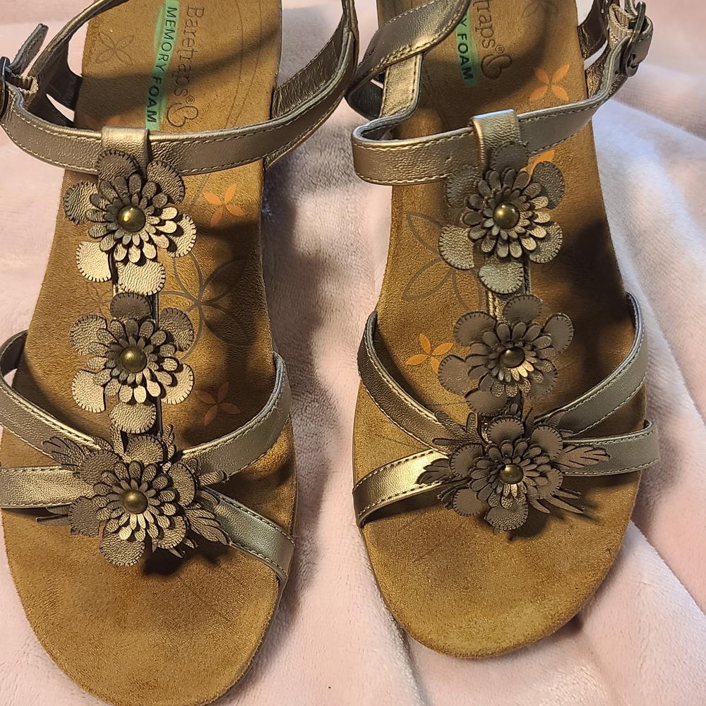 Baretraps Metallic Floral Sandals